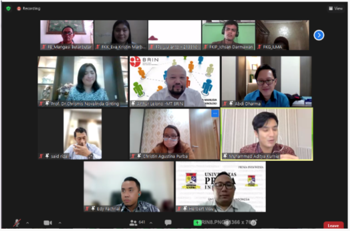 Documentation of UNPRI-BRIN Zoom Meeting