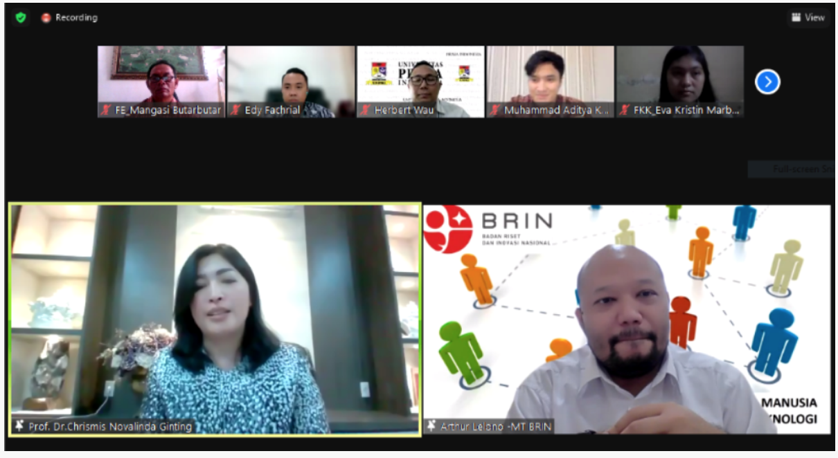 Documentation of UNPRI-BRIN Zoom Meeting